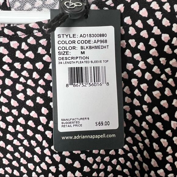 Adrianna Papell Women's Long Sleeve Multi-color Blouse Sz M - Picture 10 of 12